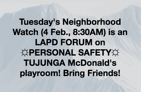 STNC - LAPD Forum on Personal Safety