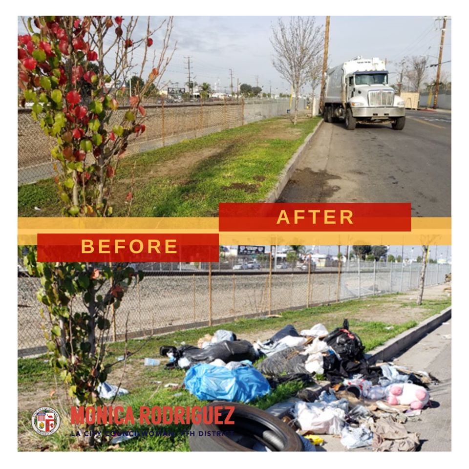 Councilwoman Monica Rodriguez - Illegal Dumping on San Fernando Road