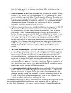 Assemblymember Luz Rivas - Statewide Moratorium on Evictions 