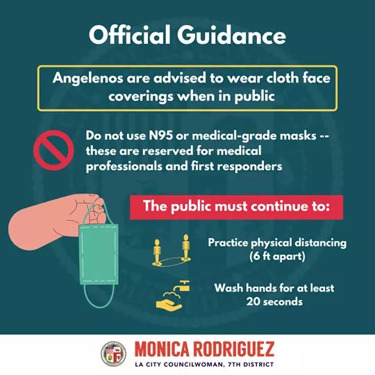Councilwoman Monica Rodriguez - Surgical and N95 masks for medical workers