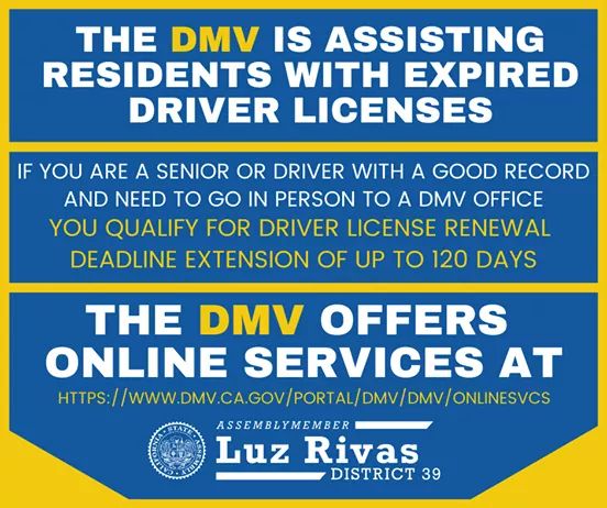 Assemblymember Luz Rivas Desk - the Department of Motor Vehicles Helping Seniors