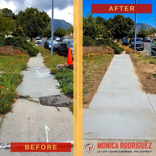 Councilwoman Monica Rodriguez - New and Improved Sidewalks Located at the 3700 Block 