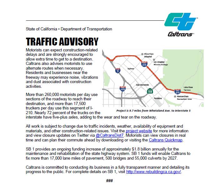 Caltrans Announced a $135.5 Million Pavement