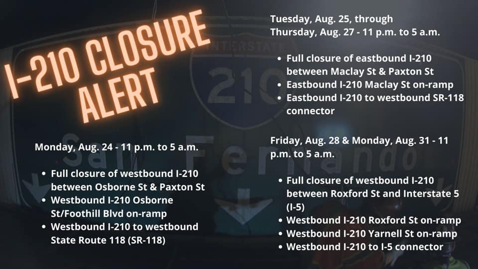 FULL CLOSURE ALERT