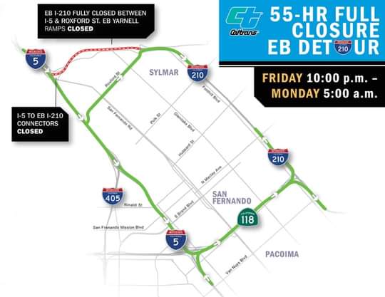 Series of 55-hour WEEKEND FULL CLOSURES