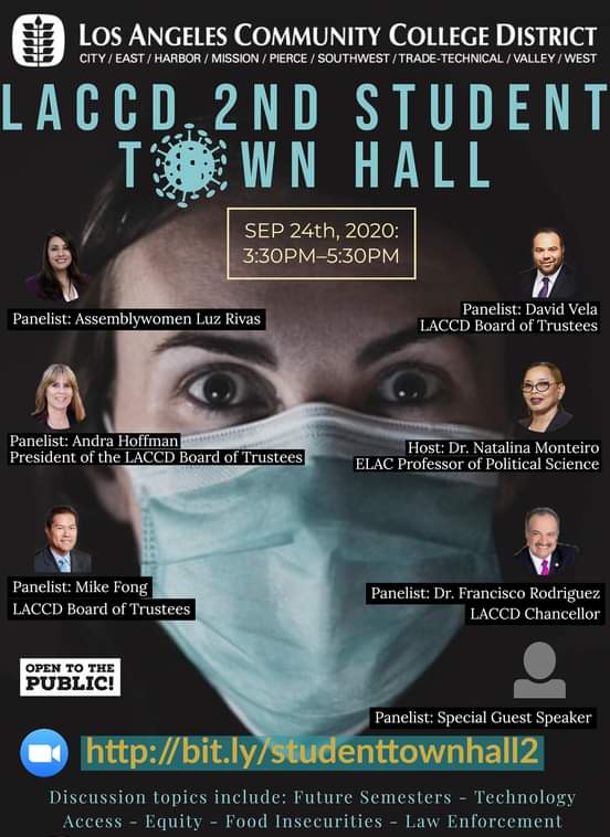 From Assemblymember Luz Ribss Desk -  LACCD 2nd Student Town Hall 