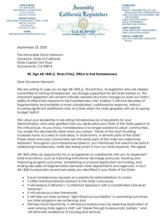 Bill to Create Office To End Homelessness
