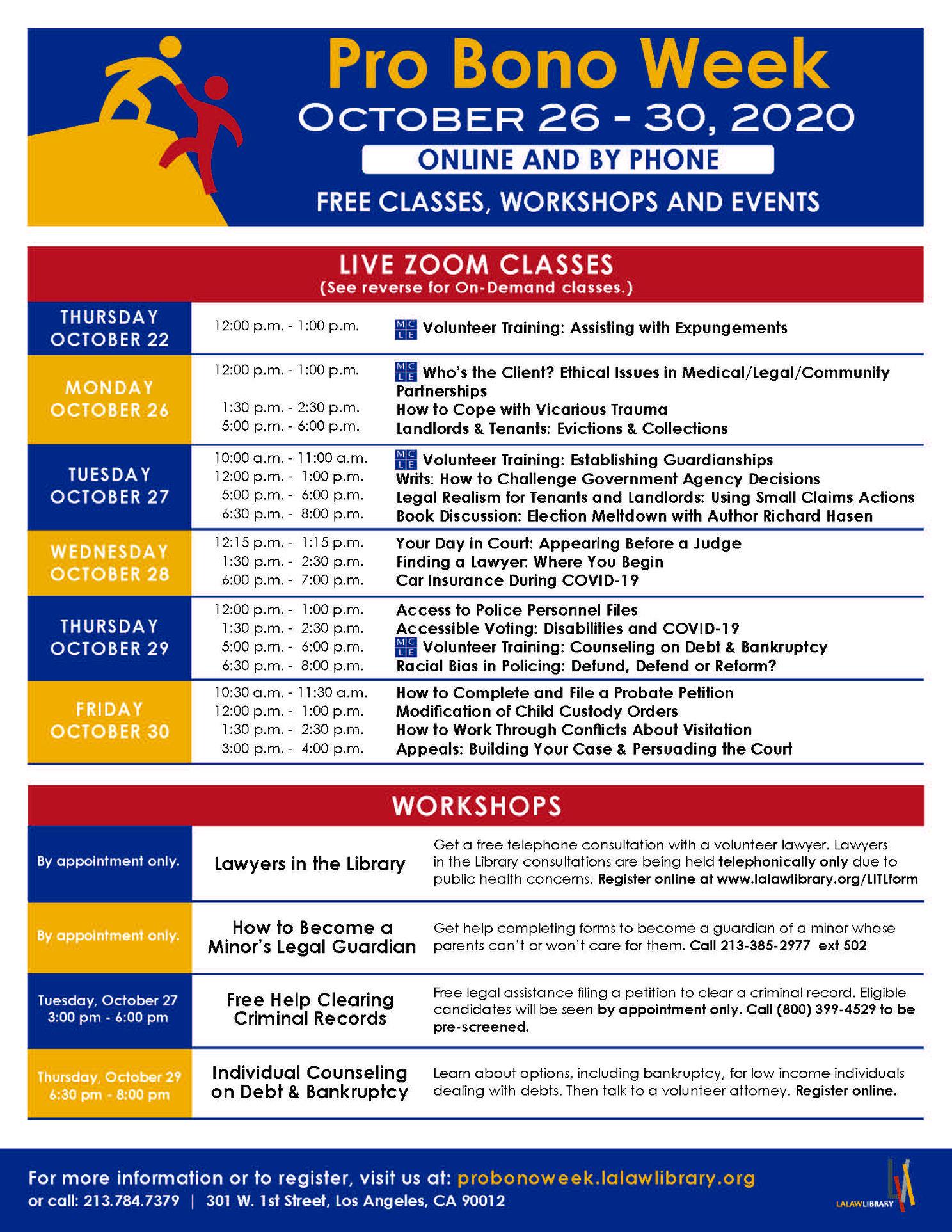 Annual Pro Bono Week Free Legal Fair