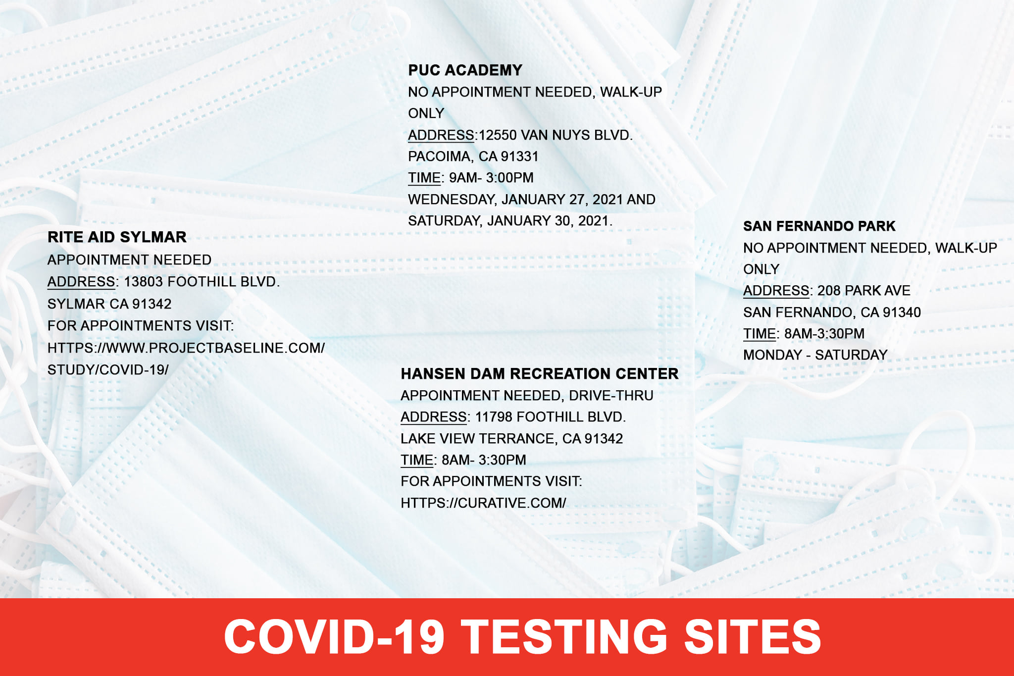 COVID-19 Testing Sites 