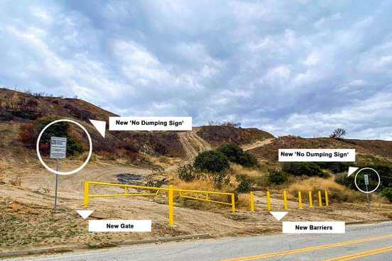 Illegal Dumping Located near the Intersection of 