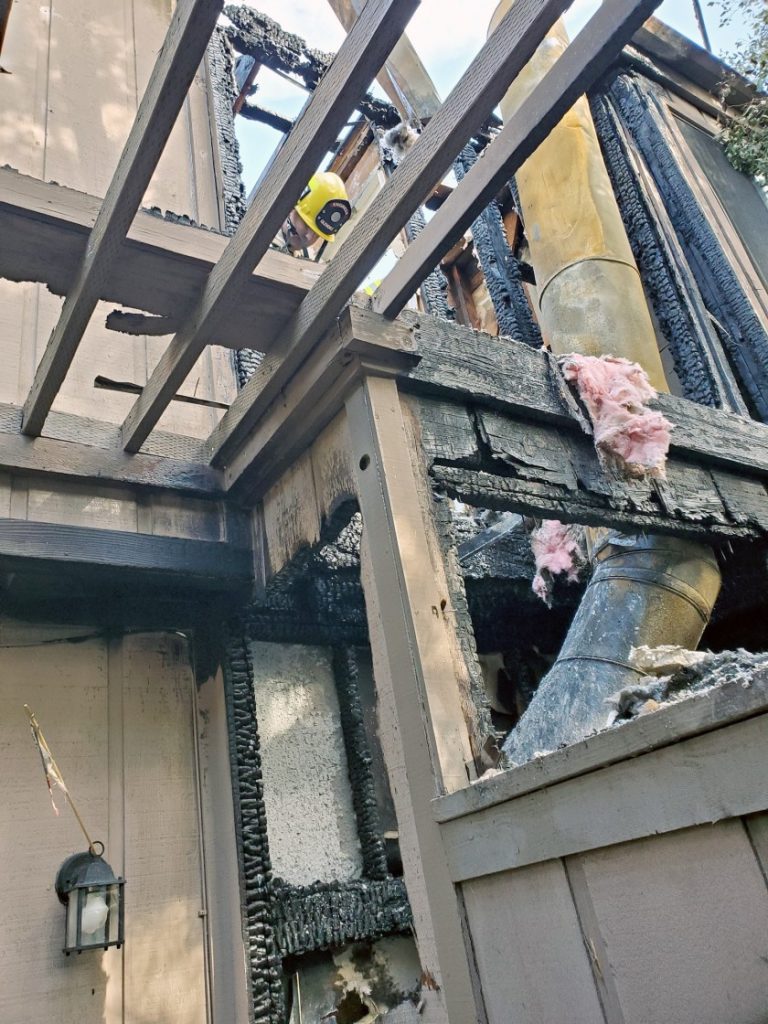 La Crescenta Townhome Damaged by Chimney Fire