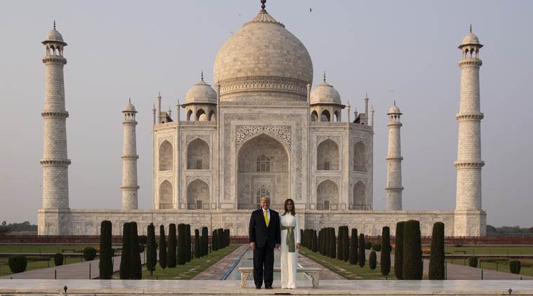 US President Donald Trump at Taj Mahal, India