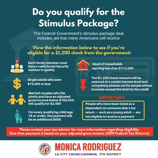Councilwoman Monica Rodriguez Desk - Do You Qualify for the Stimulus Package due to COVID-19 