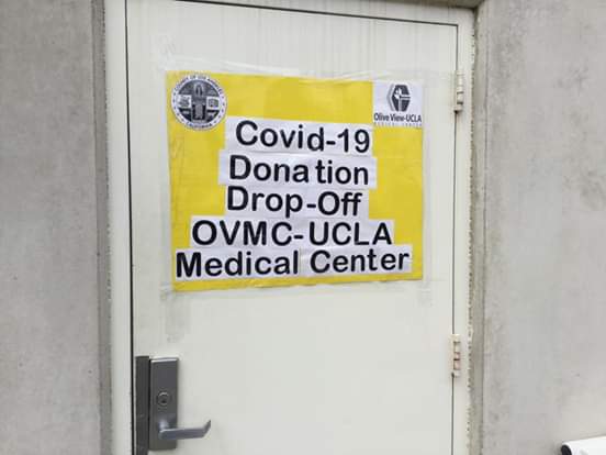 Sunland Tujunga Neighborhood Council STNC Donation Medical Equipment Drop-Off at Olive View Medical Center  