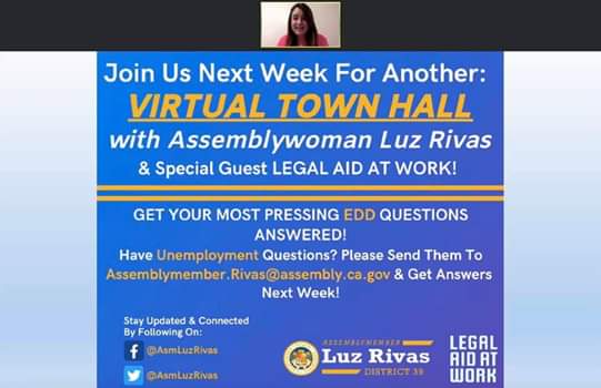 From Assemblymember Luz Rivas Desk -Thank You Everyone from #AD39 for Attending Virtual Townhall 