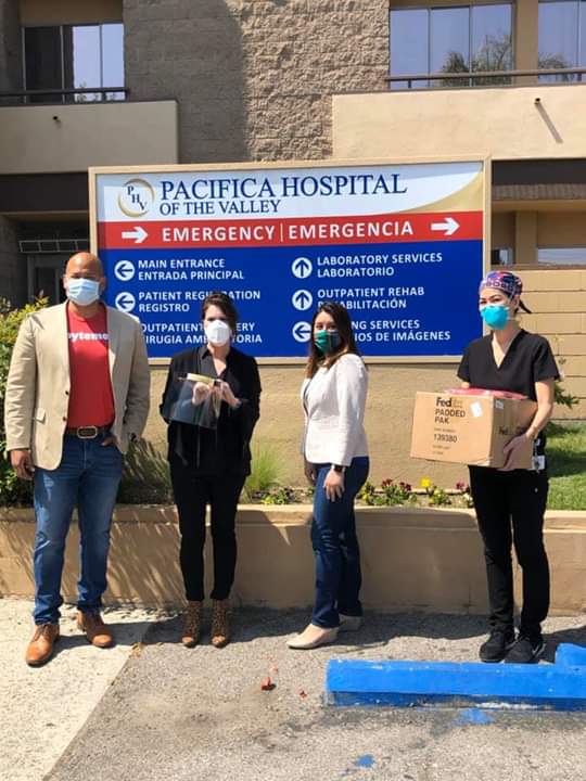 Assemblymember Luz Rivss  - Provided Face Shields to First Responders at Pacifica Hospital and Northeast Valley Health Corporation 