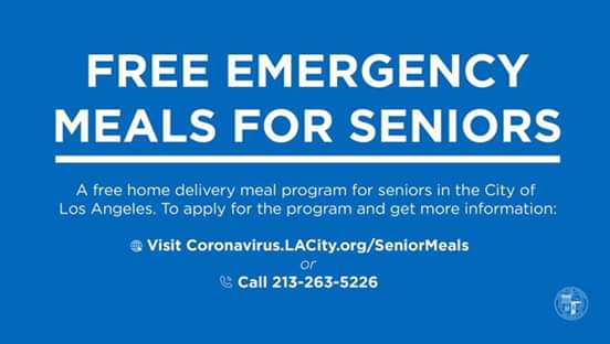 Sunland Tujunga Neighborhood Council STNC -  Free Emergency Meals for Seniors