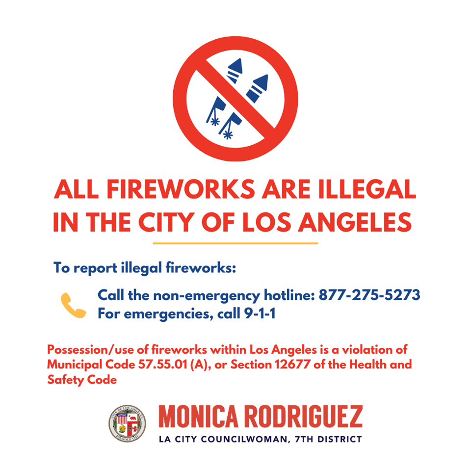Illegal to Use, Sell, or Discharge Fireworks