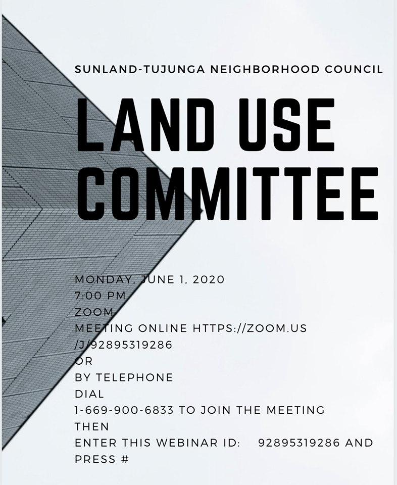 STNC - Join us at the STNC Land Use Committee Tonight