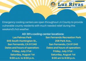 AD39's Cooling Center Locations
