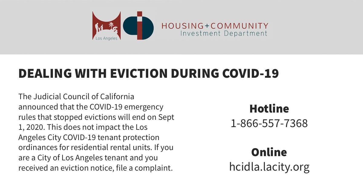 Dealing with Eviction during COVID-19