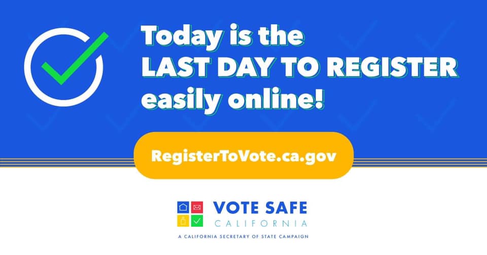 FINAL day to register to VOTE 