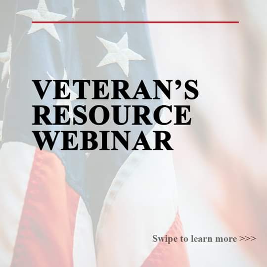 Veteran’s Resource Webinar on Tuesday 