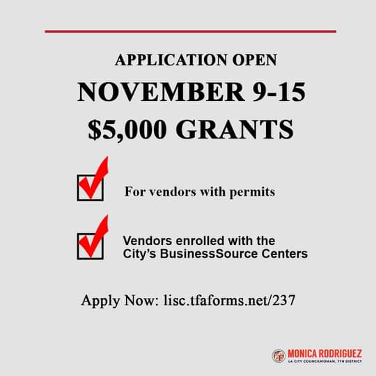 COVID-19 Relief Grant is Now Available to Eligible Street Vendors 