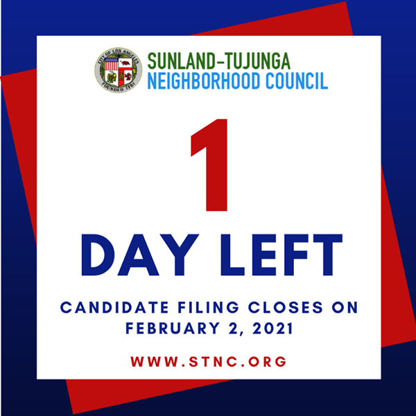 1 Day Left for Candidate Filing 