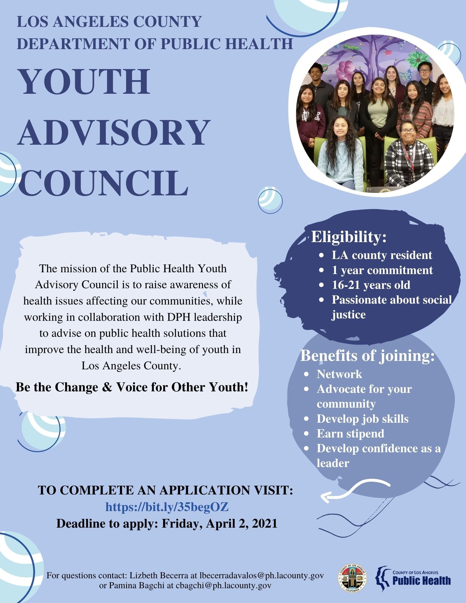 3rd Cohort of the Youth Advisory Council 