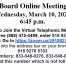 General Board Online Meeting Agenda
