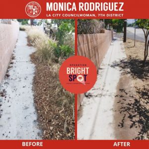 Completed Cleaning on Foothill Boulevard through Sunland 