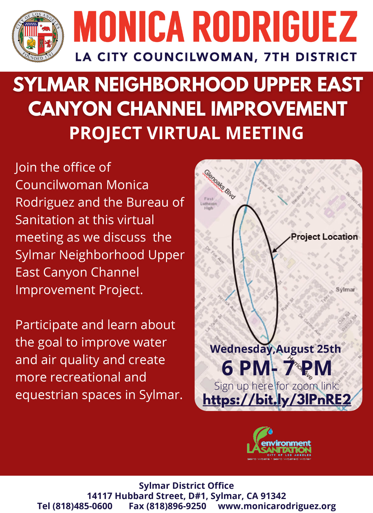 discuss the Sylmar Upper East Canyon Channel Improvement Project 