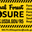 California National Forests will be Closed