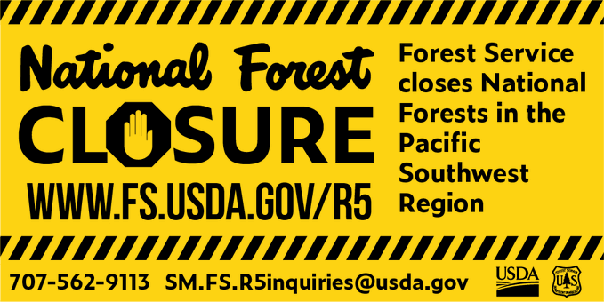 California National Forests will be Closed 
