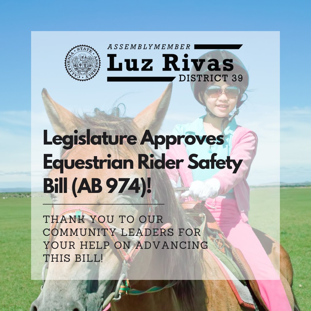 Equestrian Rider Safety Bill was Approved 