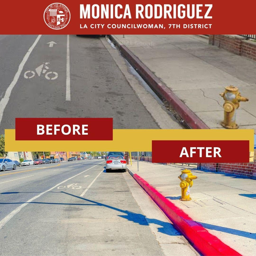 Repaint Faded Red Curbs on Nordhoff Street