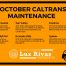 October Caltrans Maintenance Updates