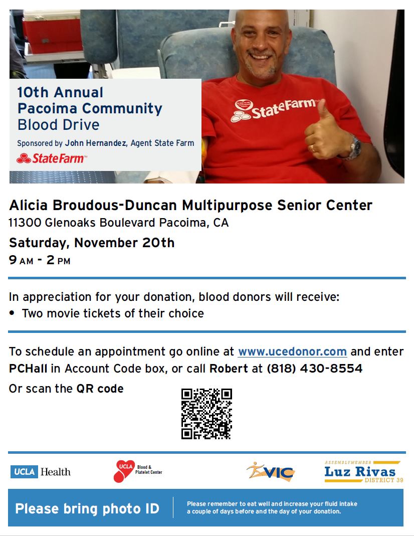 10th Annual Pacoima Community Blood Drive