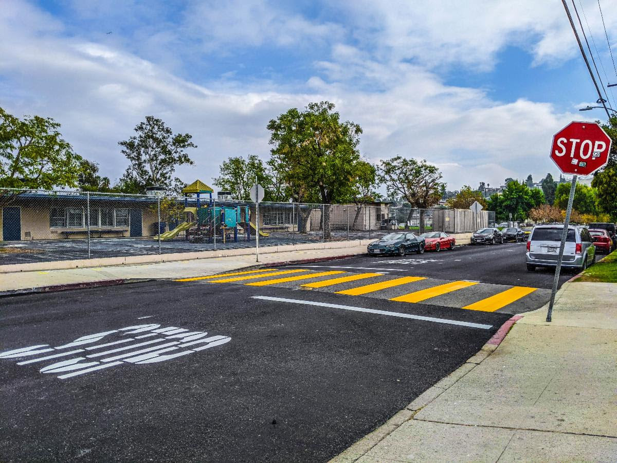 Norris Avenue Intersection now has a Restriped Crosswalk