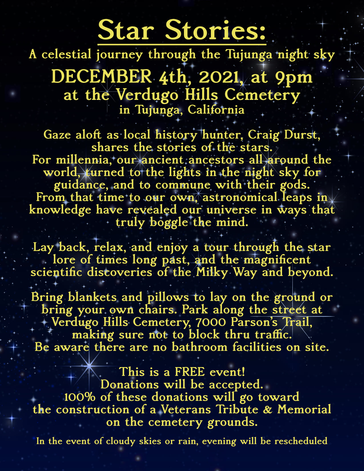 Star Stories - A Celestial Journey through the Tujunga Night Sky