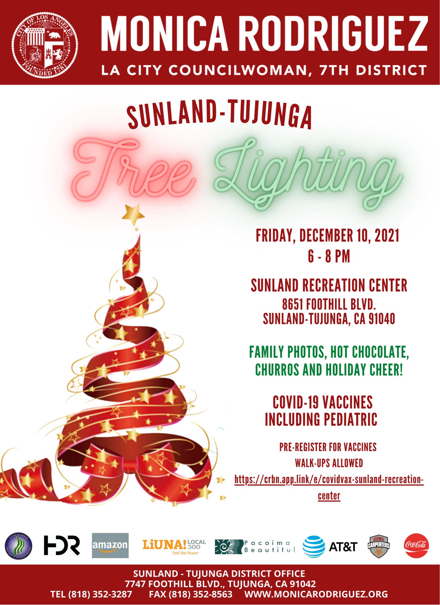 Join Us for Our Sunland-Tujunga Tree Lighting