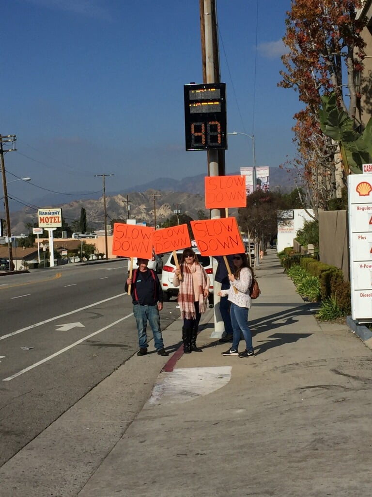 Speed Sign Installed on Foothill near Apperson