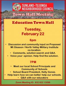 Join Us for an Education Town Hall Meeting