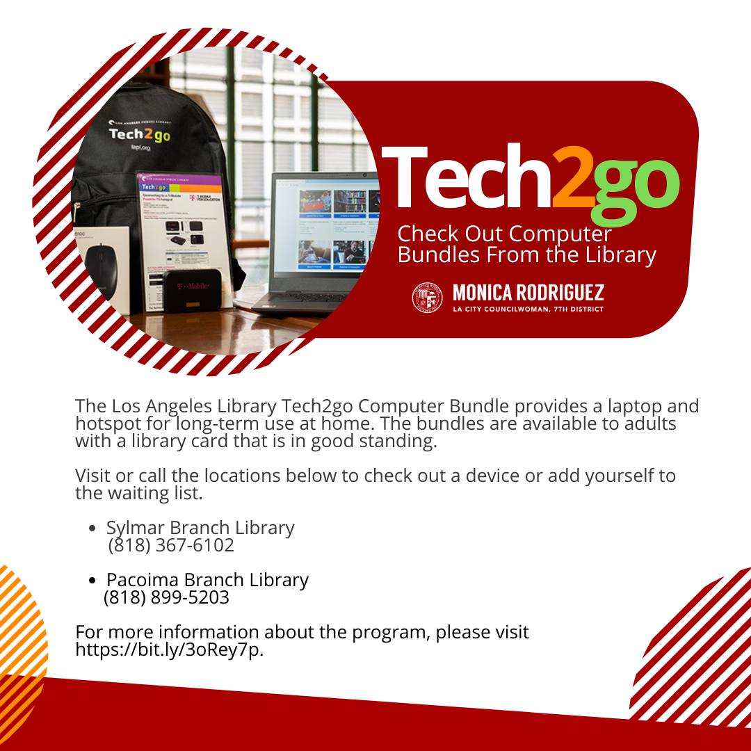 The Los Angeles Library Tech2go Computer Bundle Provides a Laptop and Hotspot