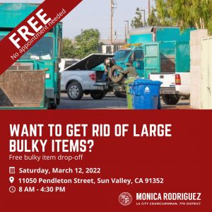 Free Bulky Item Drop-Off is Coming to the East Valley District Yard
