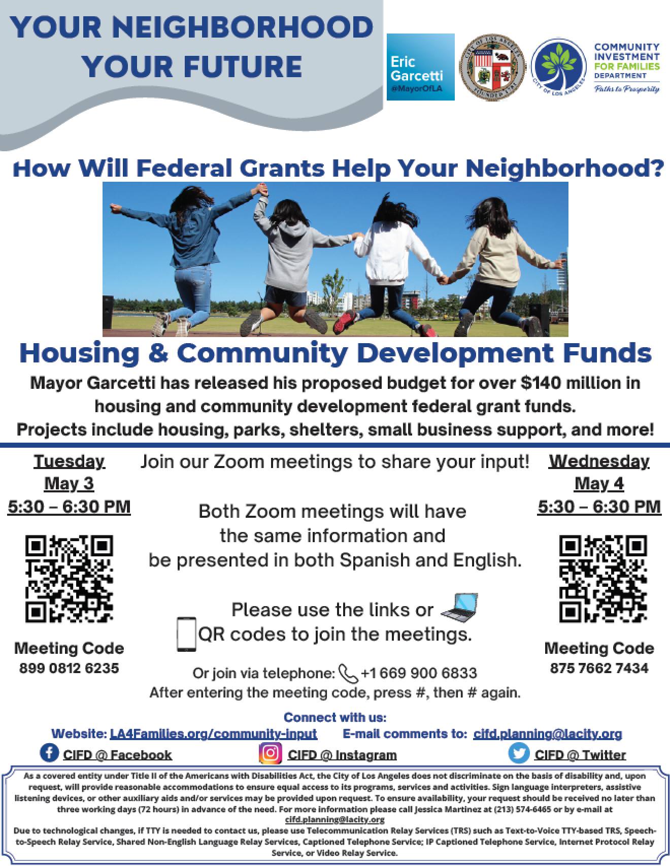 How will Federal Grants Help your Neighborhood