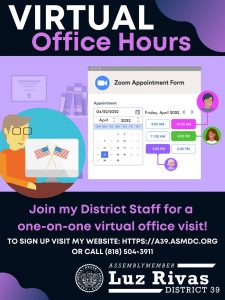 Join My District Staff for a One-On-One Virtual Office