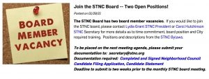 Join the STNC Board