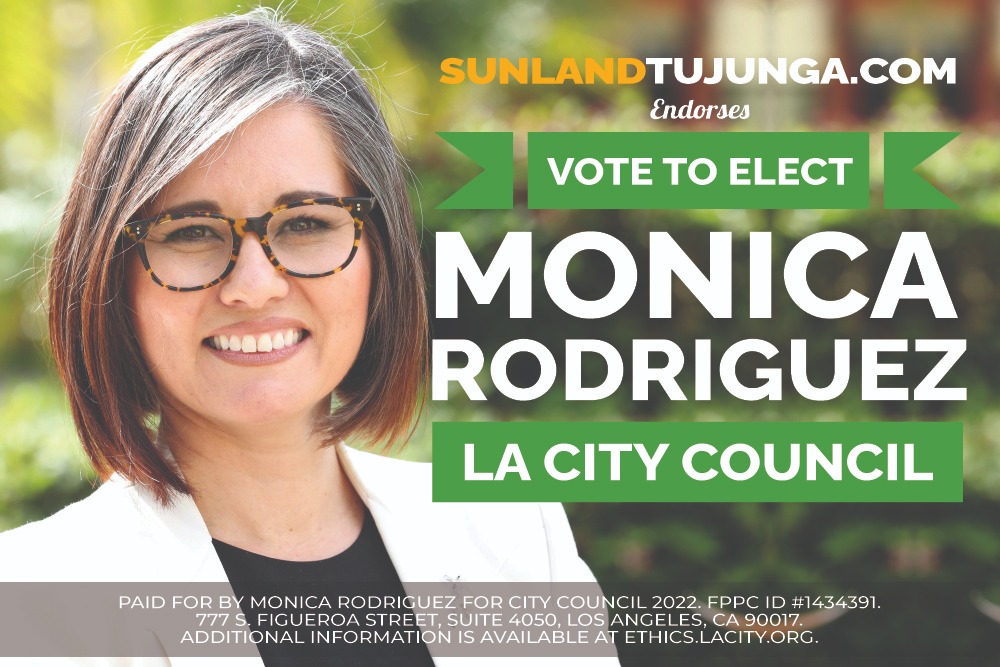 sunlandtujunga.com Endorses Vote to Elect Monica Rodriguez